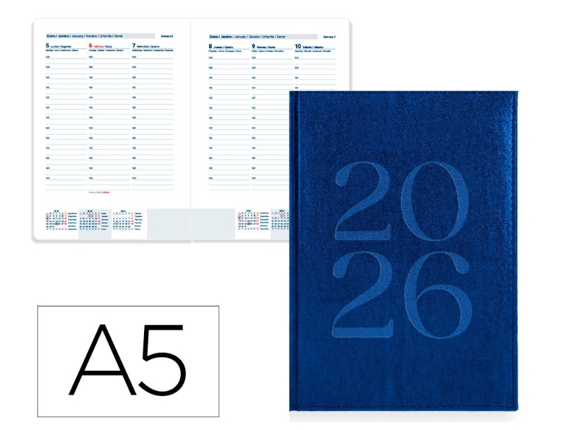 AGENDA ENCUADERNADA LD 2026 173251 AZUL