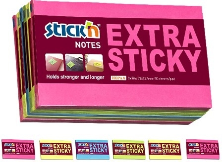 NOTAS ADH.COLORES STICK`N MK205855 P/6un