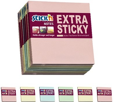 NOTAS ADH.COLORES STICK`N MK205852 P/6un