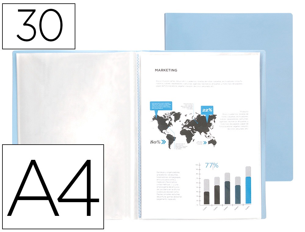 CARPETA 30-FUND.A4 CELESTE LD 11011/EC76