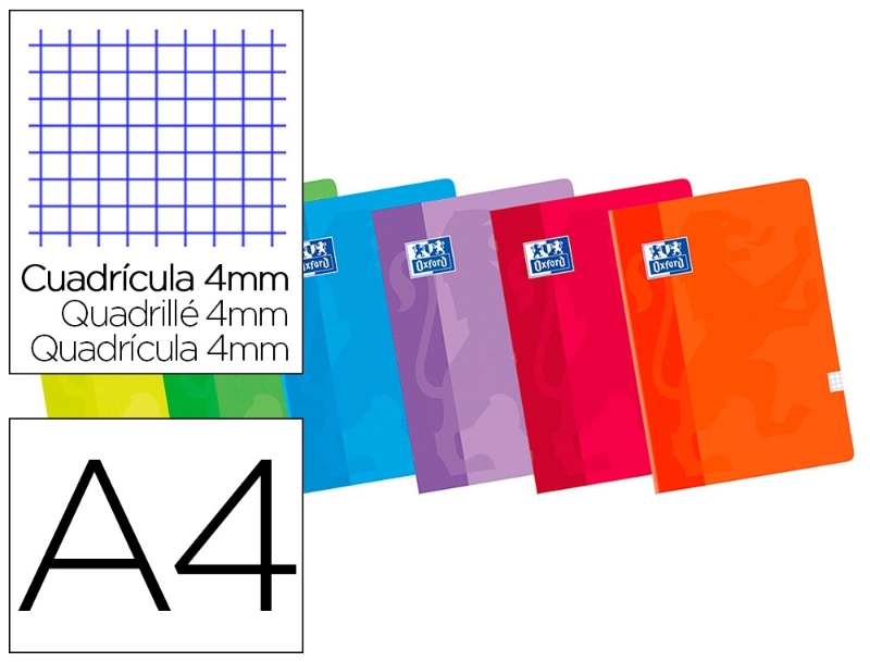 LIBRETA OX-SCHOOL 100101228 A4 4x4 c/m 4