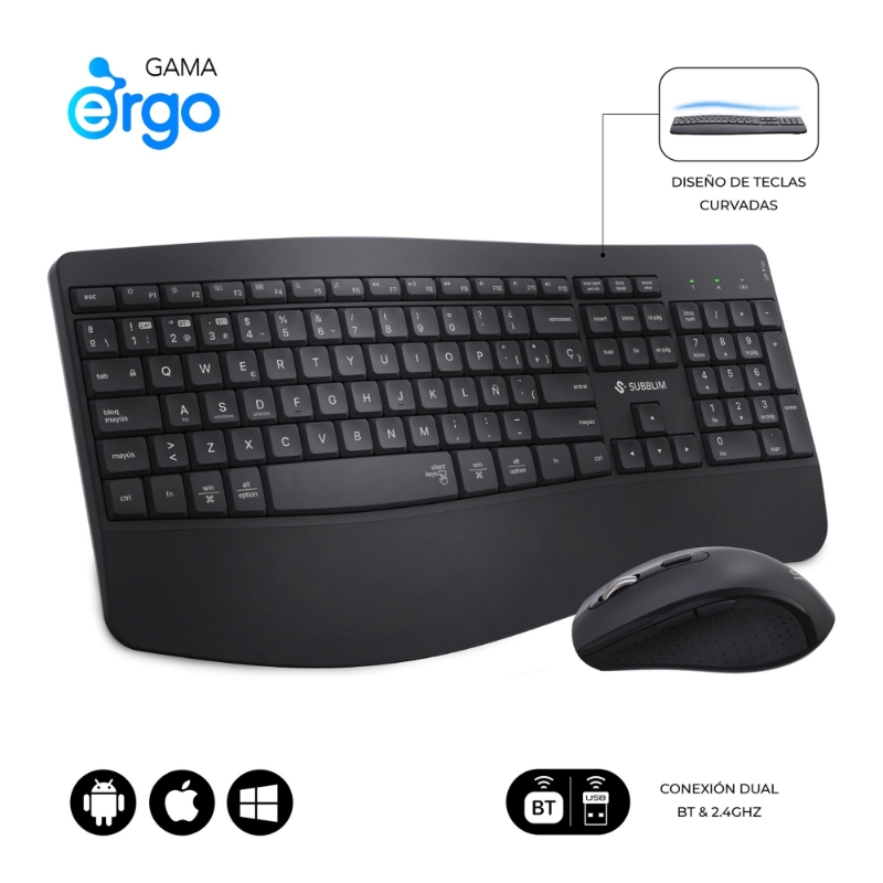 TECLADO+RATON INALAM.SUBBLIM SUBKBC-DCOP