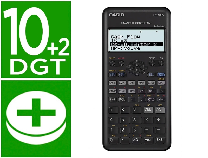 CALCULADORA CASIO FINANCIERA FC-100V