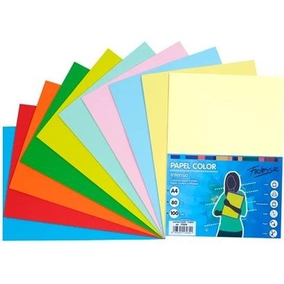 PAPEL A4 80 FABRISA SURT.P+F 17034 P/100