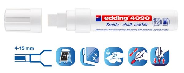 ROTULADOR EDDING 4090-49 TIZA LIQ.VIS.BL