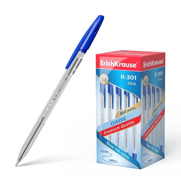 BOLIGRAFO EK R-301 AZUL 43184, UNIDAD