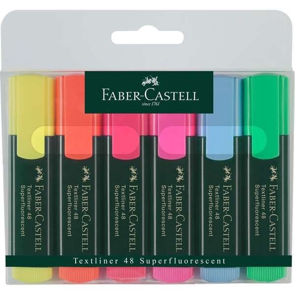MARCADOR FLUORES.F.CASTELL 48 B/6unidade