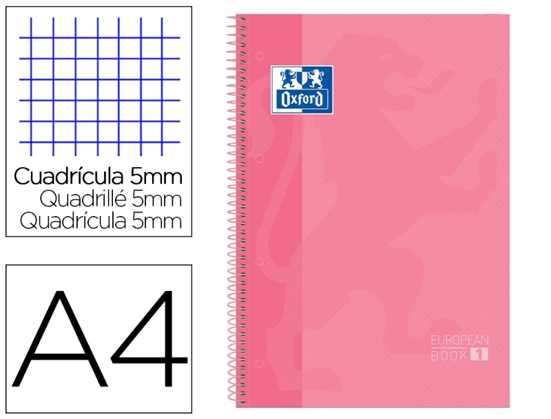 CUADERNO OXFORD 400040984 A4+ 80H ROSA