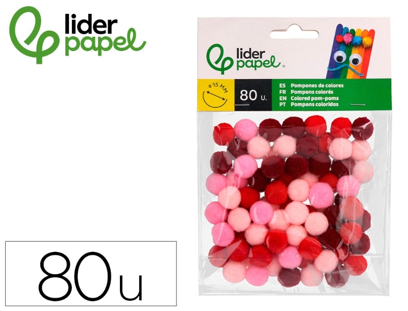 POMPONES LD COLORES 172197/MX22 B/80un