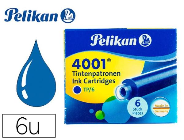 CARTUCHOS PELIKAN 4001 AZUL 17041/301176