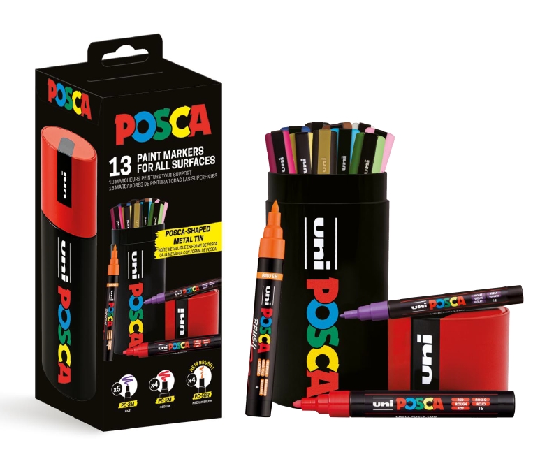 SET POSCA 13 CO.LATA METALICA 302422455