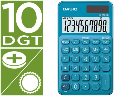 CALCULADORA CASIO 10D 155204/SL-310UC-BU