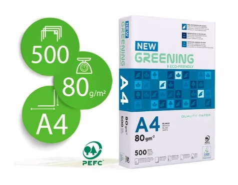 PAPEL MULT.BLANCO A4/80 GREENING P/500H