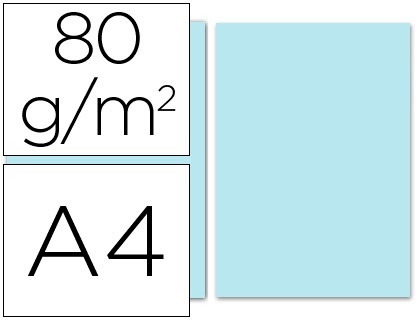 PAPEL A4 80gr CELESTE LD 28253/PC59 P100