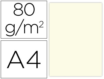 PAPEL A4 80gr CREMA LD 28247/PC50 P100