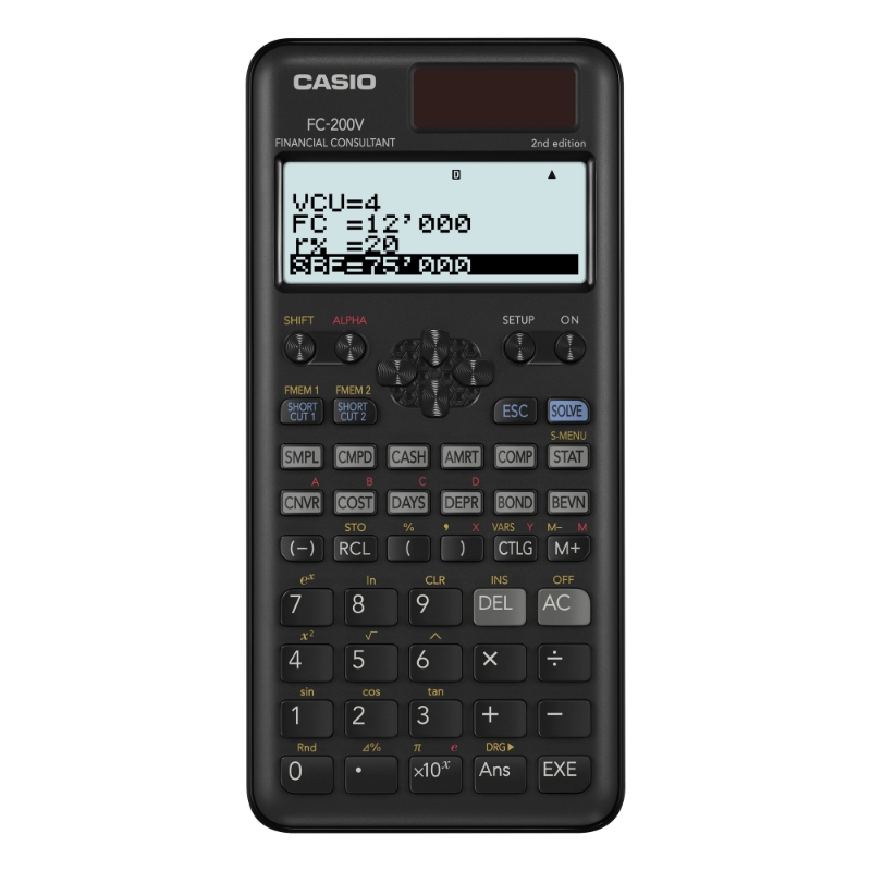 CALCULADORA CASIO FINANCIERA FC-200V-2