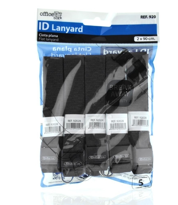 LANYARD OB PLANO 2x90cm NEGRO 92068