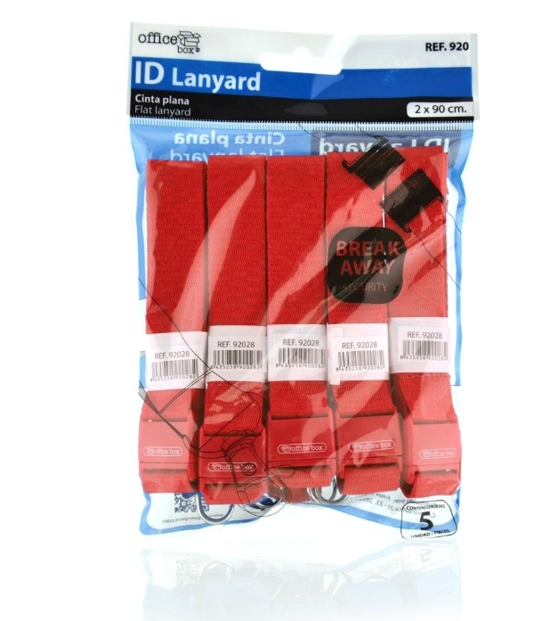 LANYARD OB PLANO 2x90cm ROJO 92046