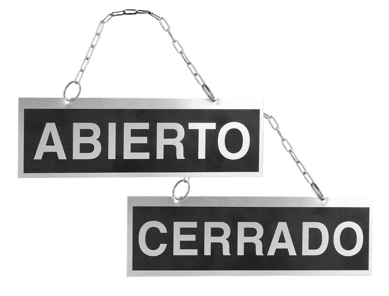 LETRERO ABIERTO/CERRADO 58786/CSP58786