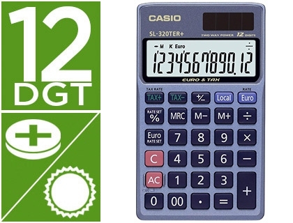 CALCULADORA CASIO 12D 155209/SL-320TER+