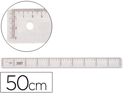 REGLA LD PLASTICO CRIST.50cm 20428/RG06