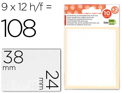 ETIQUETAS LD 24x38mm 35498/ET13 B/12H