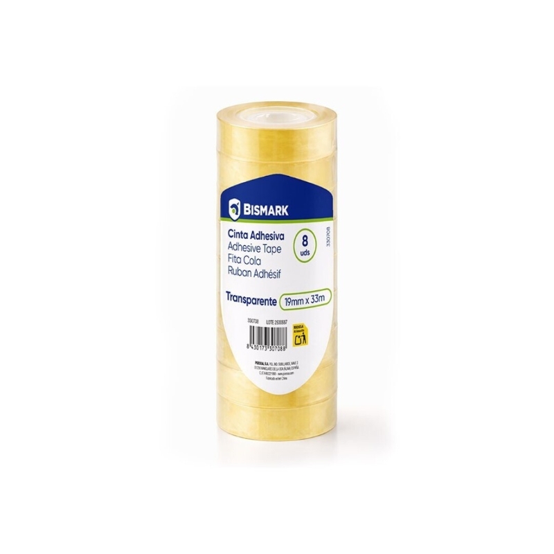 CINTA ADHES.33x19 mm 330708 BISMARK P/8u
