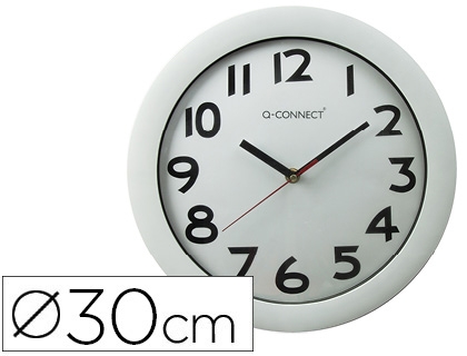 RELOJ PARED QC 30cm 22366/KF15589 BLANCO