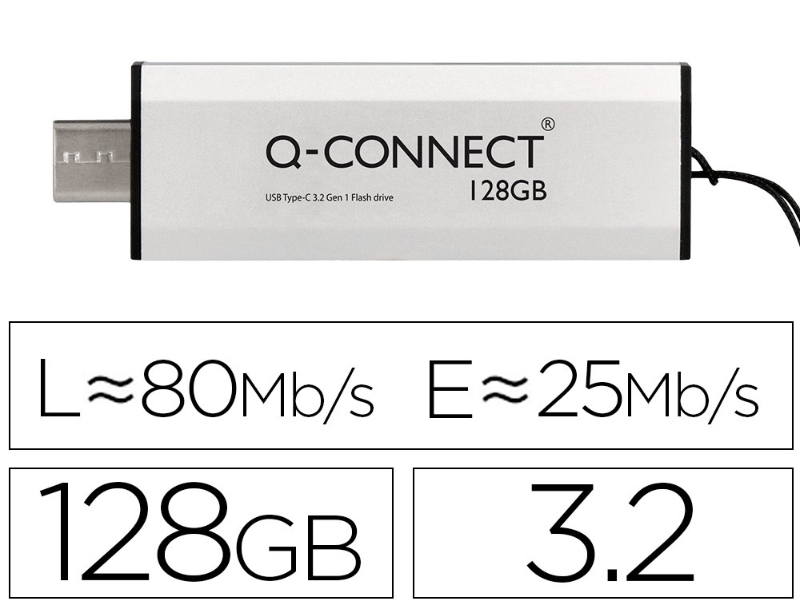 PENDRIVE USB 128GB 3.2 QC 174248/KF14118