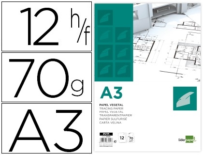 PAPEL VEGETAL LD A3 63241/PV15 PACK 12 h