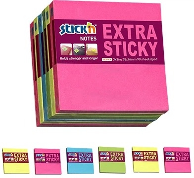 NOTAS ADH.COLORES STICK`N MK205854 P/6un