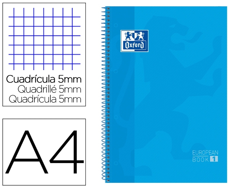 CUADERNO OXFORD 400028276 A4+ 80H TURQUE